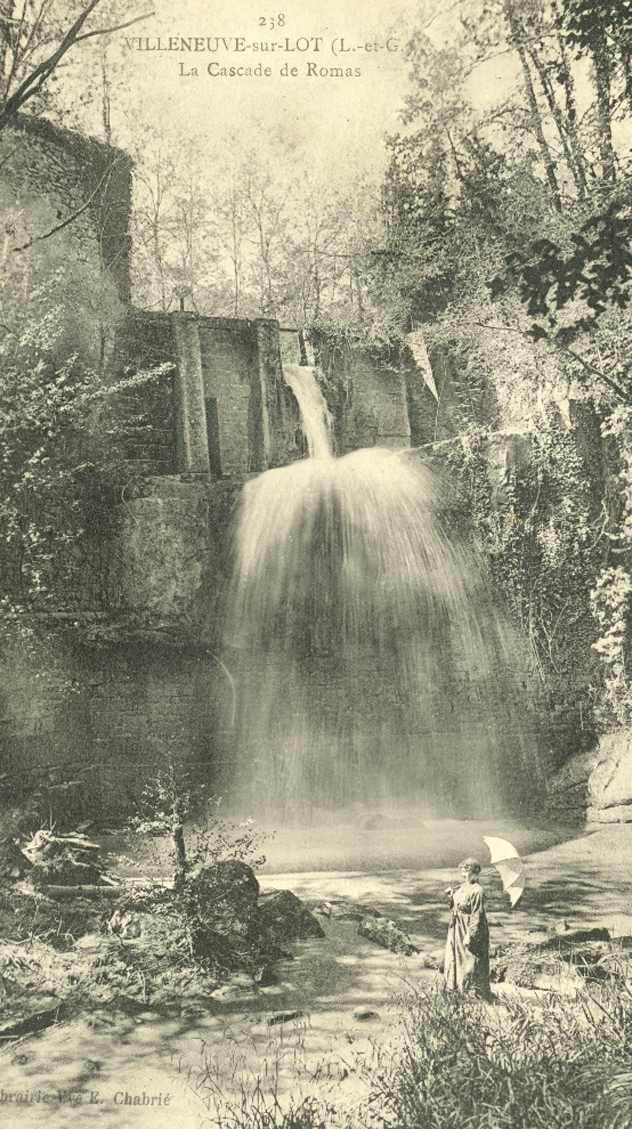 Carte postale interactive de la Cascade de Romas à Villeneuve-sur-Lot