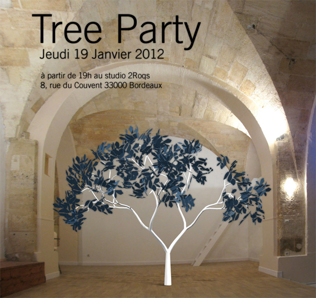 Visuel Tree Party au Studio 2Roqs pour l'installation interactive Roqs Tree