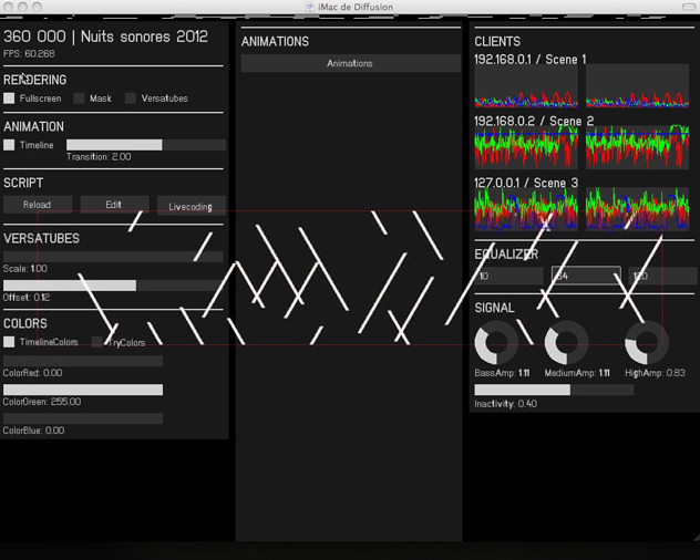 Openframeworks logiciel pour créer le projet 360 000 aux Nuits Sonores 2012